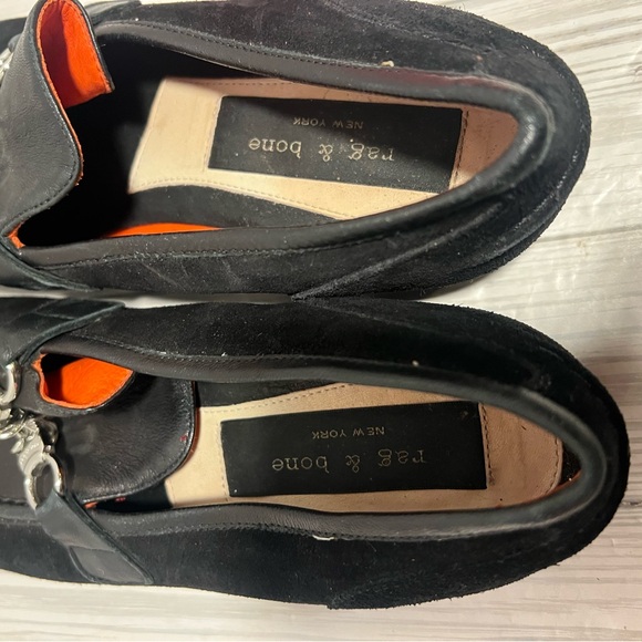 rag & bone Loafers black 37.5 -7.5 - Picture 7 of 12